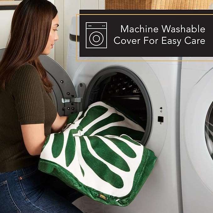 Town & Country Luxe CuddleTown Matisse Everwash® Pillow Pet Bed, Water Repellent Floor Pillow, Machine Washable Cover, Soft & Calming, Green, Large 44"x34"x4"