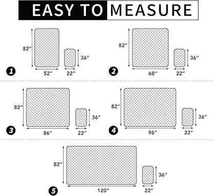 Easy-Going 100% Waterproof Dog Bed Cover, Non-Slip Pet Blanket for Furniture, Washable Couch Cover, Repleasement Sofa Cover (120X82 in,Dark Gray)