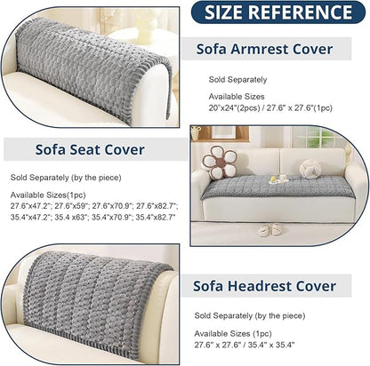OstepDecor Washable Couch Cover for Dogs, Thick Pet Friendly Sofa Covers, Soft Couch Protector, Paw Cart Sofa Slipcovers, Cushion Protector for Leather, Sectional, Loveseat (20" x 24", Grey)