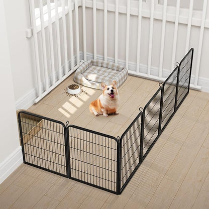 Topeakmart Dog Playpen Outdoor Puppy Exercise Pen Indoor Portable Pet Fence for Yard/RV Camping, 32 Inch 2 Panels