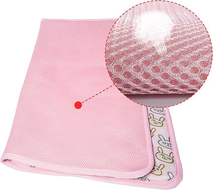 NACOCO Pet Cooling Mat Cat Dog Cushion Pad Summer Cool Down Comfortable Soft for Pets and Adults (S, Pink)