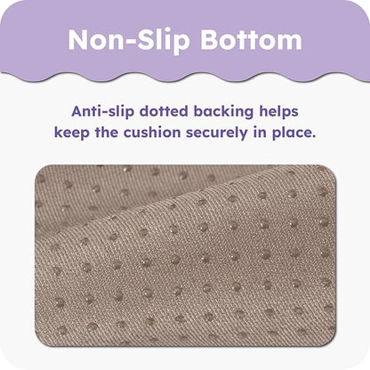Elevated Wooden Dog Bed with Supportive Cushion & Washable Cover, Sturdy Noise-Free Frame, Modern Furniture-Style Design for Indoor Living Spaces, M Size for Medium Dogs, Natural Wood Finish