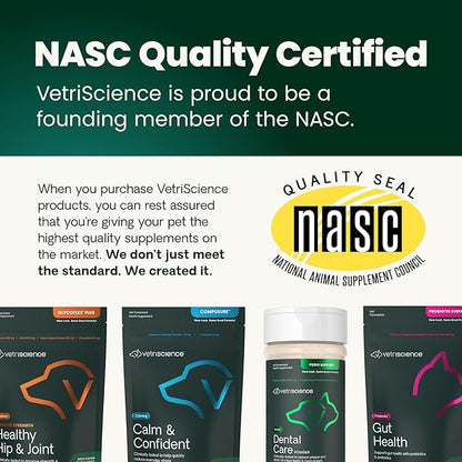 VetriScience Ultimate Strength Healthy Hip & Joint Chews, GlycoFlex Glucosamine, Chondroitin and Green-Lipped Mussel Joint Support Supplement for Dogs, Soothe Joint Discomfort, Bacon, 120 Count