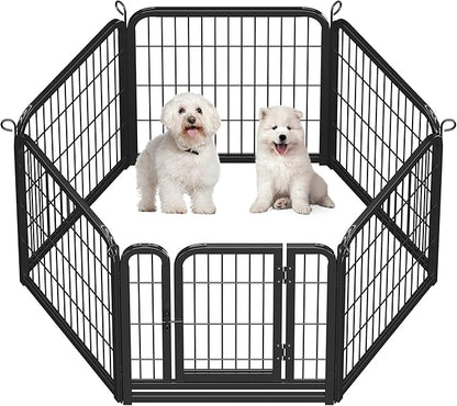 Topeakmart Dog Playpen Outdoor Puppy Exercise Pen Indoor Portable Pet Fence for Yard/RV Camping, 24 Inch 6 Panels