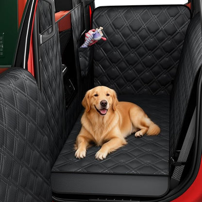 Surfcabin Floor XL Dog Hammock for Truck, Waterproof Trucks Pet Seat Cover with Door Protection, Sturdy Back Seat Extender for Dogs Compatible with Full Size Crew Cab Trucks Like F150, GMC & More