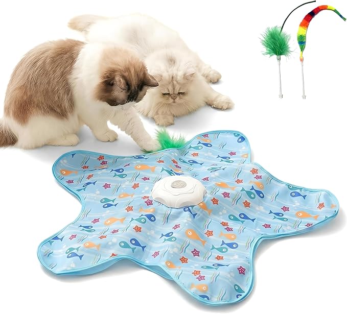 Interactive Cat Toy – Hide and Seek 5-Hole Motion Activated Toy with Bird Sound USB Rechargeable for Multi Cat Household Indoor Cats