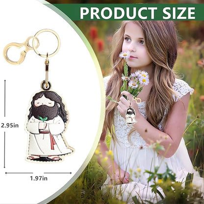 Leather Keychain Holder Case Compatible with AirTag,Cute Protective Cover with Keyring,Anti-Scratch Finder GPS Tracker Case for Wallet Keys,Bag,Pets,Backpack(C)