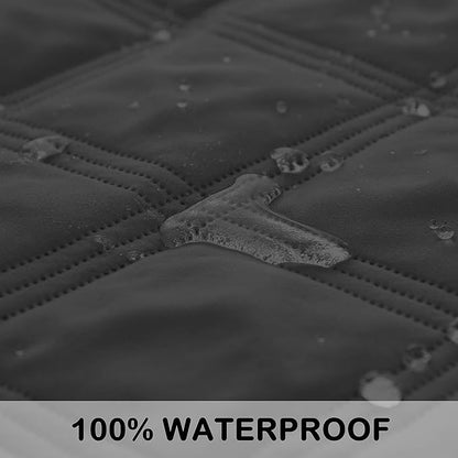 fuguitex Waterproof Dog Blanket Reversible for Small Dogs Resistant Leakproof Washable Couch Cushion Bed Protector Cover for Indoor Furniture Pet Friendly（30"*70",Dark Grey+Grey