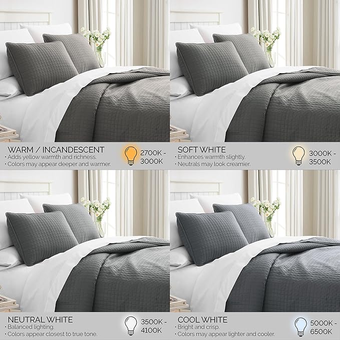 Southshore Fine Living, Inc. Twin Summer Quilts Set, Quilted Grey Bedspread Twin/XL Quilts with Matching Pillow Sham, Soft Microfiber, Lightweight Quilt Coverlet Set, Easy Care, Slate Grey