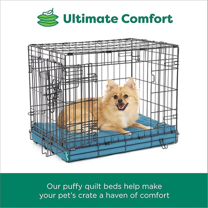 Furhaven Orthopedic Dog Bed – Puffy Quilted Foam Mattress with Removable Washable Cover, Soft & Supportive for Kennels & Crates - X-Large, Lagoon