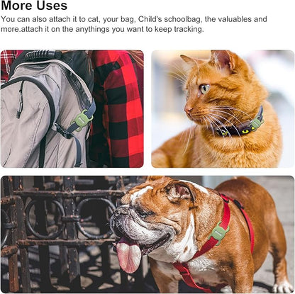for Airtag Dog Collar Holder, Air Tag Protective Cat Airtag Dog Collar,Silicone AirTags GPS Tracking Accessories,Air Tags with Bone Pattern (1 Pack(Green))