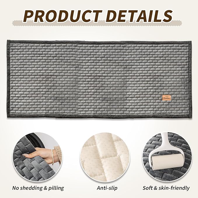 Couch Covers for Dogs Washable, Velvet Dog Couch Cover Protector, Fuzzy Plush Pet Sofa Cover for 2-3 Cushion Couch, Sofa Covers for Pets(1PC,Dark Grey,27.6"x70.9",2-3 Seater Sofa Pad Cover)