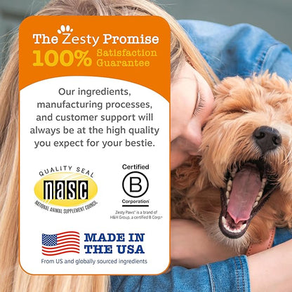 Zesty Paws Tear Stain Support Soft Chews for Dogs - for Eye Moisture + Vision & Immune Support - Functional Supplements with Fish Oil, Lutein, Cranberry & Vitamin C - Chicken Flavor - 90 ct