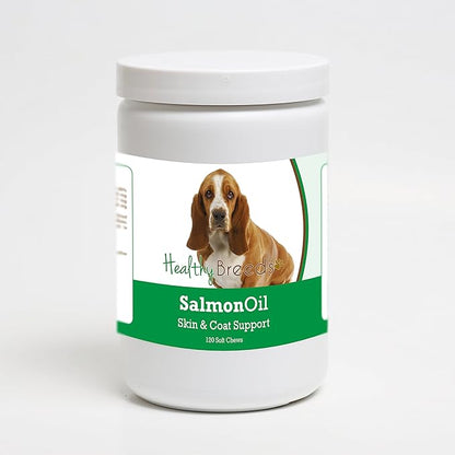 Healthy Breeds Basset Hound Salmon Oil Soft Chews 120 Count