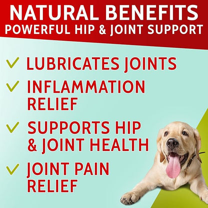 PawfectChew Hemp + Glucosamine Treats for Dogs - Made in USA Hip & Joint Supplement w/Hemp Oil Chondroitin MSM Turmeric - Natural Pain Relief - All Breeds Sizes - 120 Soft Chews