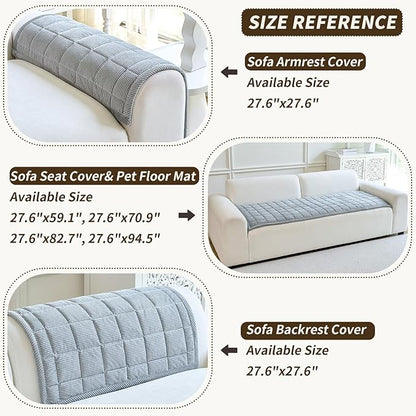 Couch Covers for Dogs Washable, Non Slip Couch Covers for Loveseat Sofa Pet Friendly, Soft Fuzzy Sofa Covers for Pet, Dog Couch Cover Furniture Protector(1PC,Light Grey,27.6"x59.1")