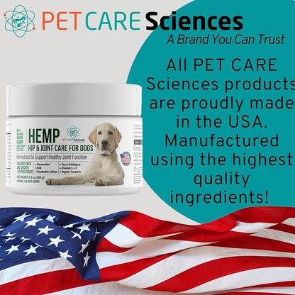 Approx 120 Hemp Chews for Dogs - Dog Hip and Joint Supplement - Pain Relief for Dogs - Senior Old Dog Vitamins and Supplements - Hemp Calming Treats for Dogs