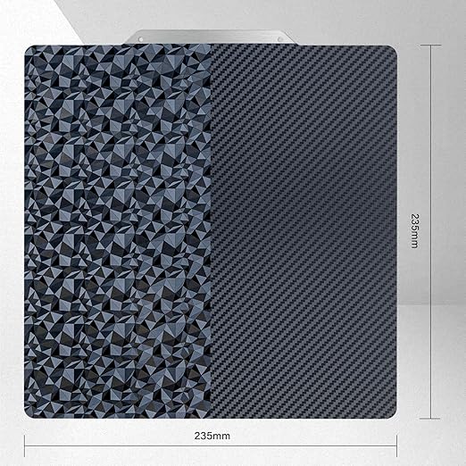 235mm (NO Magnetic Base) PEO (Diamond Pattern) & PET (Carbon Fiber Pattern) 3D Printing Bed Adhesive Build Sheet for Ender 3 5 Series Neptune Series