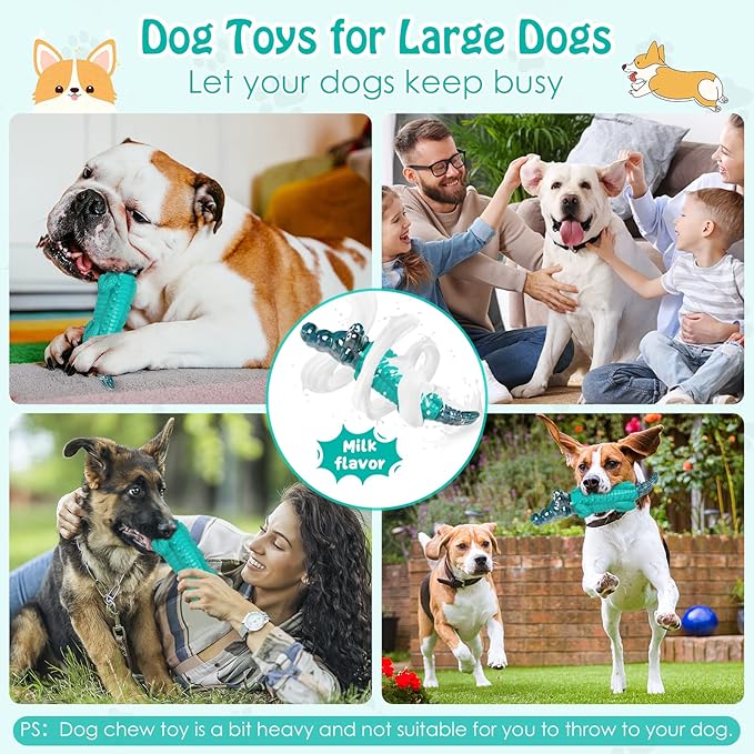 Jeefome Dog Toys for Aggressive Chewers - Tough,Indestructible Dog Chew Toys for Large, Medium,Small Breed to Keep Them Busy