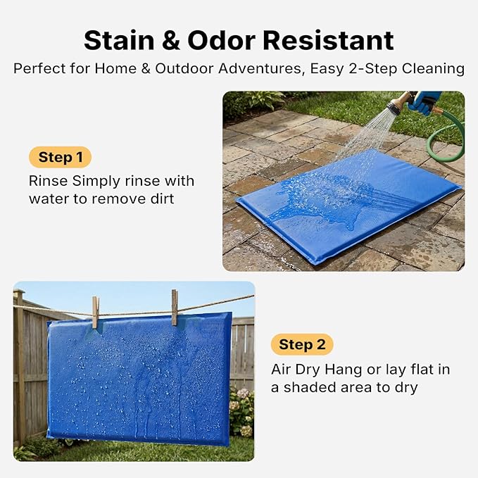 Veehoo Waterproof Dog Bed Crate Pad for Small Medium Dogs, Dog Kennel Pad Outdoor Bed Washable Kennel Mat for Dogs, Puppy Crate Bed, Post Surgery Recovery & Training