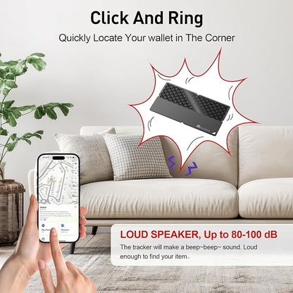 2026 [Apple MFi Certified] (iOS Only) Bluetooth Tracker Smart Card for Apple Find My iPhone Ultra-Thin Wallet GPS Tracker, 5-10 Years Staying Power, Keys Finder & Item Locator for Keys, Bags, Passport