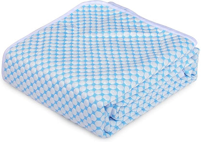 Cooling Blanket for Dogs - Q-MAX>0.4 Waterproof Pet Throw Blanket Bed Cover, Non-Slip Dog Blankets for Couch Protector, Washable Furniture Cover for Summer, Pearl Blue,50x60
