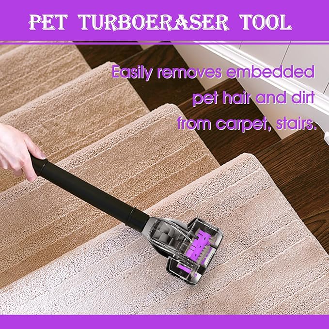 Upgraded 1.35in 2252 Pet Turbine eraser Hair Brush Tool Attachment for Bissell Cleanview Swivel Pet Crosswave 2252 2489 2486 2254 22543 24899 3437F 3774F 27909 Vacuum Replacement Parts 1608089 Purple