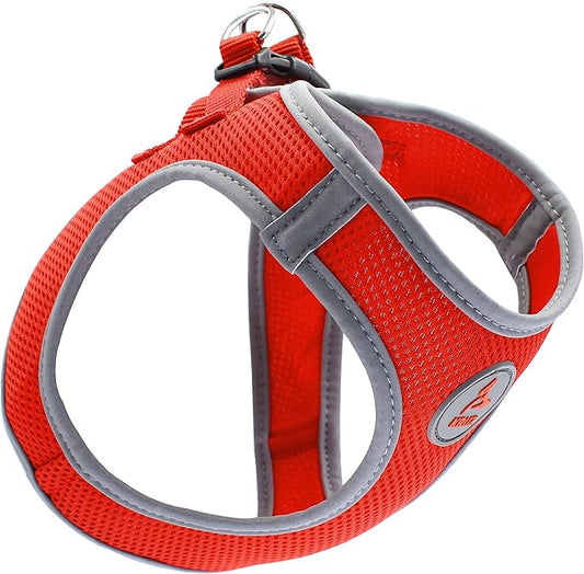 Kruz Dog Harness (Chest 20.5"-22", Weight 20–25 lbs) Athletica Adjustable Heavy Duty No Choke Puppy Vest for Small Dogs Lightweight Air Mesh, Reflective, Puppy Essentials – Orange, X-Large