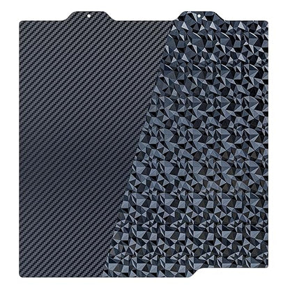 184mm PEO (Diamond Pattern) & PET (Carbon Fiber Pattern) 3D Printing Bed Adhesive Build Sheet – Compatible with Bambu Lab A1 Mini