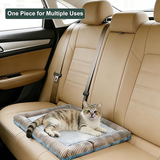 RPGT Summer Pet Self Cooling Mat No Electricity Required Kennel Bed Pad 18"x 22" Sleeping Mat Keeps Dogs and Cats Cool Ideal for Home and Travel