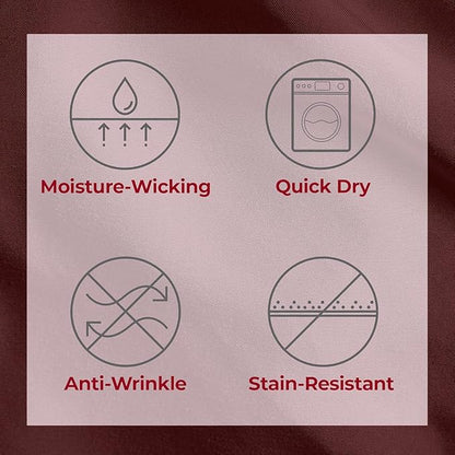 Mellanni Twin Sheets Set - 3 PC Iconic Collection Bedding - Hotel Luxury, Extra Soft, Cooling Bed Sheets - Wrinkle, Fade, Stain Resistant (Twin, Burgundy)