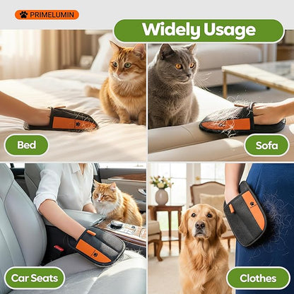Pet Hair Remover Glove for Dogs & Cats – Newly Upgraded 2026 Version, Electrostatic Reusable Fur Remover Mitt for Couch, Carpet, Furniture, Car Seats & Clothes