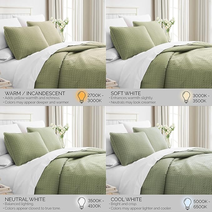 Southshore Fine Living, Inc. Oversized King Quilt Bedding Set, Pet Hair Resistant Bedding, Microfiber Lightweight Bedspread for Summer, Green Coverlet Set w/2 Pillow Shams, Sage Green Quilt King