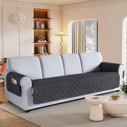 VANSOFY Couch Cover, Waterproof Sofa Covers Washable Slipcover Furniture Protector Couch Seat Covers Non-Slip Couch Cover for Dogs, Pets(Oversized Sofa, Charcoal Gray)