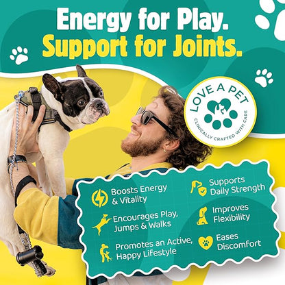 Advanced Hip & Joint Support – Joint Supplement for Dogs Bacon Flavor Soft Chews; MSM & Turmeric for Mobility & Glucosamine for Dogs – Dog Vitamins and Supplements, 120 Chews