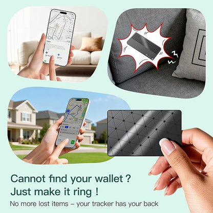 2026 [Apple MFi Certified] Wallet Tracker Air Tags for New Year Stuffers Gifts, Smart Tag Work with Apple Find My Slim Tracking Card - White Elephant Gifts for Adults,100 Mouths Battery Life