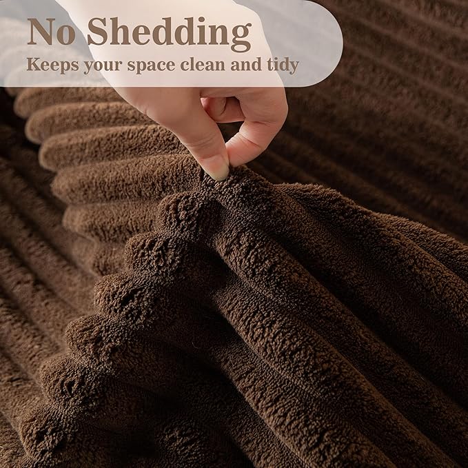 MYSKY HOME 100% Waterproof Couch Cover, Couch Covers for Dogs Washable, Non Slip Couch Covers for 3 Cushion Sofa Pet Friendly, Sofa Covers Furniture Protector, Dog Bed Cover, Chocolate, 35"x82.7"