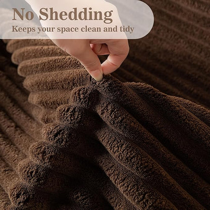 MYSKY HOME 100% Waterproof Couch Cover, Couch Covers for Dogs Washable, Non Slip Couch Covers for 3 Cushion Sofa Pet Friendly, Sofa Covers Furniture Protector, Dog Bed Cover, Chocolate, 35"x82.7"