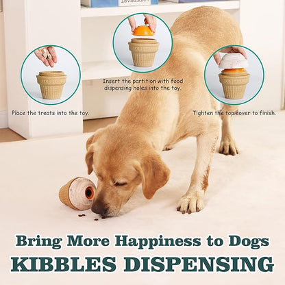 Multi-Functional Interactive Dog Toys for Aggressive Chewers, Indestructible Dog Toys for Medium/Large Breeds,Frozen Dog Treat Dispenser to Keep Them Busy,Reduces Anxiety(Pack of 2)