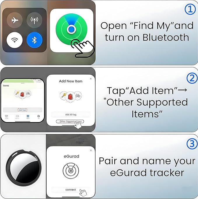 2 Pack Tracker Tag [Apple MFi Certified] Pair with Apple Find My (iOS Only) Air Bluetooth Smart Tag Key Finder Item Locator Waterproof Worldwide Tracking Device for Kid Pet Wallet Backpack Dog Luggage