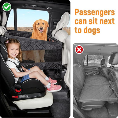 YJGF Large Dog Car Seat Large Size Dog,Pet Car Seat Cover for Back Seat Extende,Pet Booster