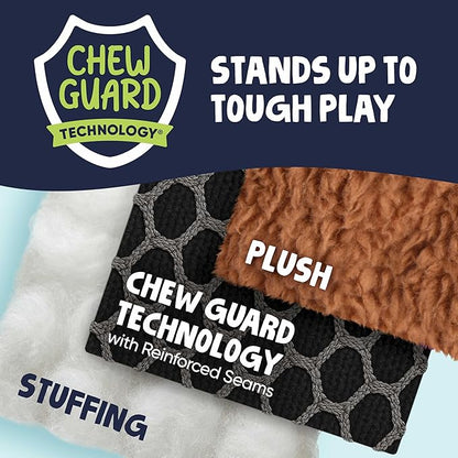 goDog Checkers Just for Me Dinos Bruto Squeaky Plush Dog Toy, Chew Guard Technology - Purple, Mini