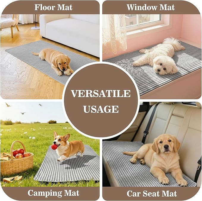 MYSKY HOME 100% Waterproof Couch Cover, Couch Covers for Dogs Washable, Non Slip Couch Covers for 2 Cushion Sofa Pet Friendly, Sofa Covers Furniture Protector, Dog Bed Cover, Light Grey, 35"x63"