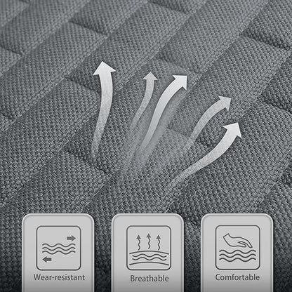 Dark Gray Back Seat Cover, Rear Car Seat Cover for Cars Truck SUV, Seat Covers with Storage Pocket(Dark Gray-Back Seat)