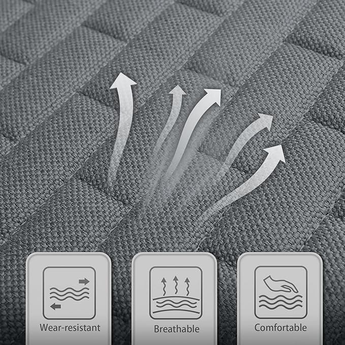 Dark Gray Car Seat Covers Front Seats,2 Pack Seat Covers for Cars Truck SUV, Front Seat Covers with Storage Pocket(Dark Gray-Front Seat)