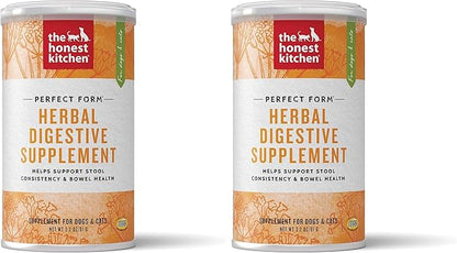 The Honest Kitchen Human Grade Perfect Form Herbal Digestive Supplement for Dogs & Cats, 3.2 Ounces, (Pack of 2)