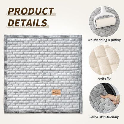 Couch Covers for Dogs Washable, Velvet Dog Couch Cover Protector, Fuzzy Plush Pet Sofa Cover for Single Sofa, Sofa Covers for Pets(1,Light Grey,27.6"x27.6",Single Seater)