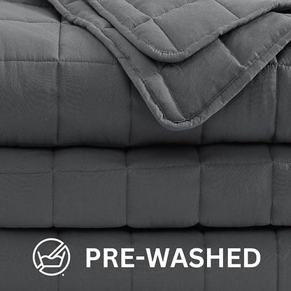 Casa Platino Navy Blue Blanket - Soft Pre-Washed Microfiber Down Alternative Queen Size All Season Bed Blanket