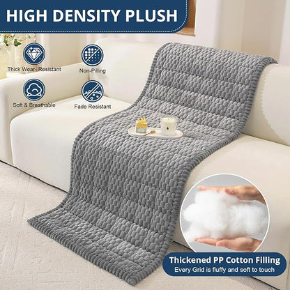 OstepDecor Washable Couch Cover for Dogs, Thick Pet Friendly Sofa Covers, Soft Couch Protector, Paw Cart Sofa Slipcovers, Cushion Protector for Leather, Sectional, Loveseat (27.6" x 70.9", Grey)