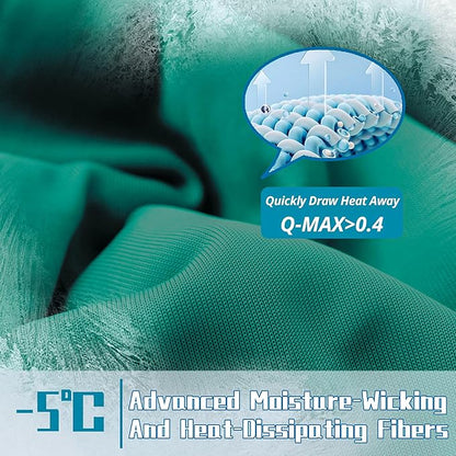 DOWNCOOL Cooling Comforter King Size, Green Cooling Blanket for Hot Sleeper, Lightweight & Breathable Blanket for Night Sweats,Dual-Side Cooling Summer Bedding,106"X90"
